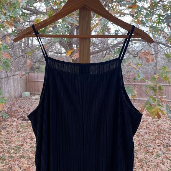 A New Day Black Pleated Sleeveless Midi Dress Size XXL. NEW - Picture 3 of 7